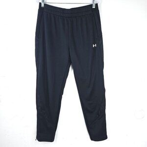 Under Armour Black Ankle Zip Sweat Pants Pull oN Joggers